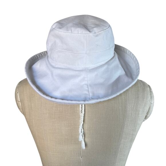 SCALA Collection Soft Cotton Packable & Adjustable Sun Hat in White Size Medium - Picture 3 of 5